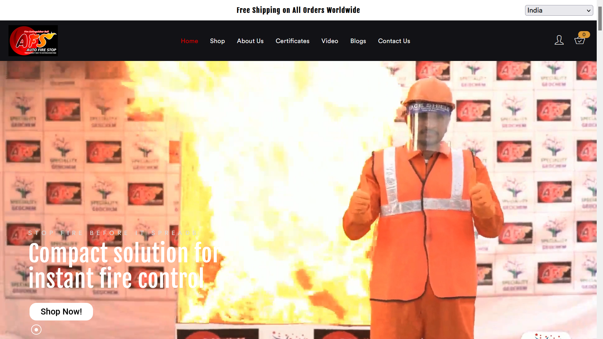 AFS FireBall Website Screenshot