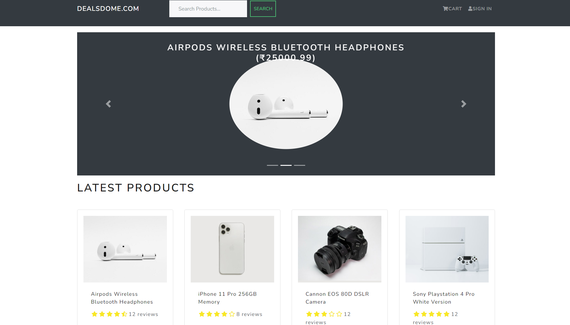 Ecommerce Website || Deals Dome Screenshot